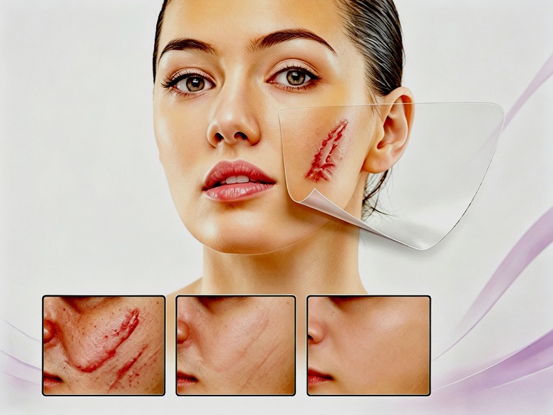 پانسمان اسکار سیلیکونی CmallBio مناسب برای بهبود زخم جراحی زیبایی